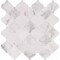 Msi Calacatta Cressa Arabesque SAMPLE Honed Marble Mesh-Mounted Mosaic Tile ZOR-MD-0142-SAM - alternate 1